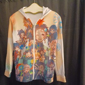 Demon Slayer Anime Full Zip Hoodie Size Small